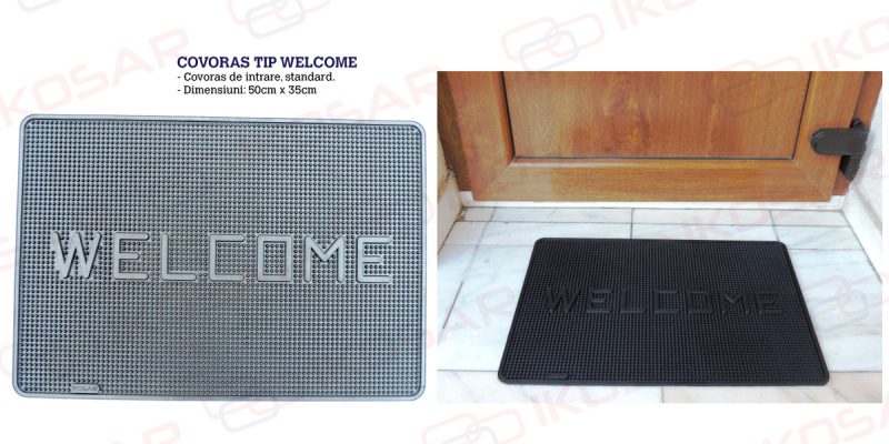 Covoras de intrare din cauciuc tip Welcome - Ikosar